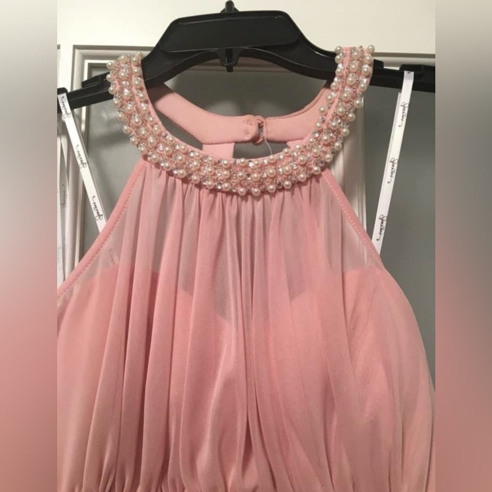 Grecian style dress and matching clutch